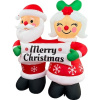 Mr.and Mrs. Clause with Banner Christmas Airblown Inflatable